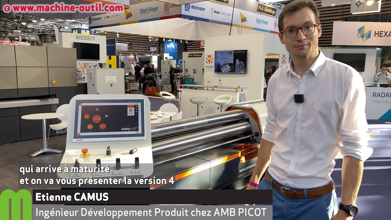 Assistance au roulage de tôle avec base de données matière Amb Picot Easyroll
