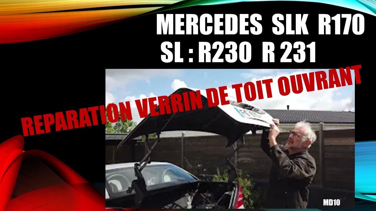 MERCEDES  SLK R170 . SL  R230 231  Réparation verrin Toit ouvrant.