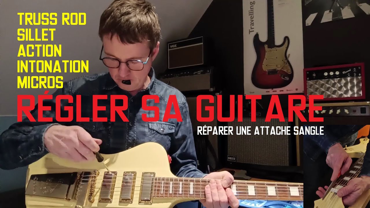 Régler sa guitare (truss rod, sillet, action, intonation, micros) - Epiphone Firebird Partie II