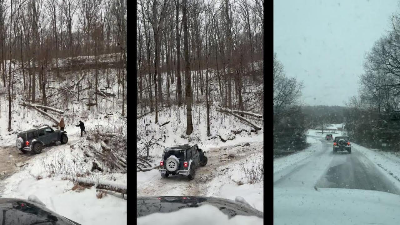 Winter Jeep Off-Roading in Arkansas | Snow Wheeling Frog Bayou
