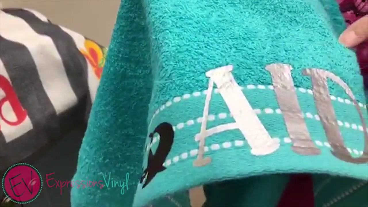 How to Add Heat Transfer Vinyl to Towels for Summer Fun!
