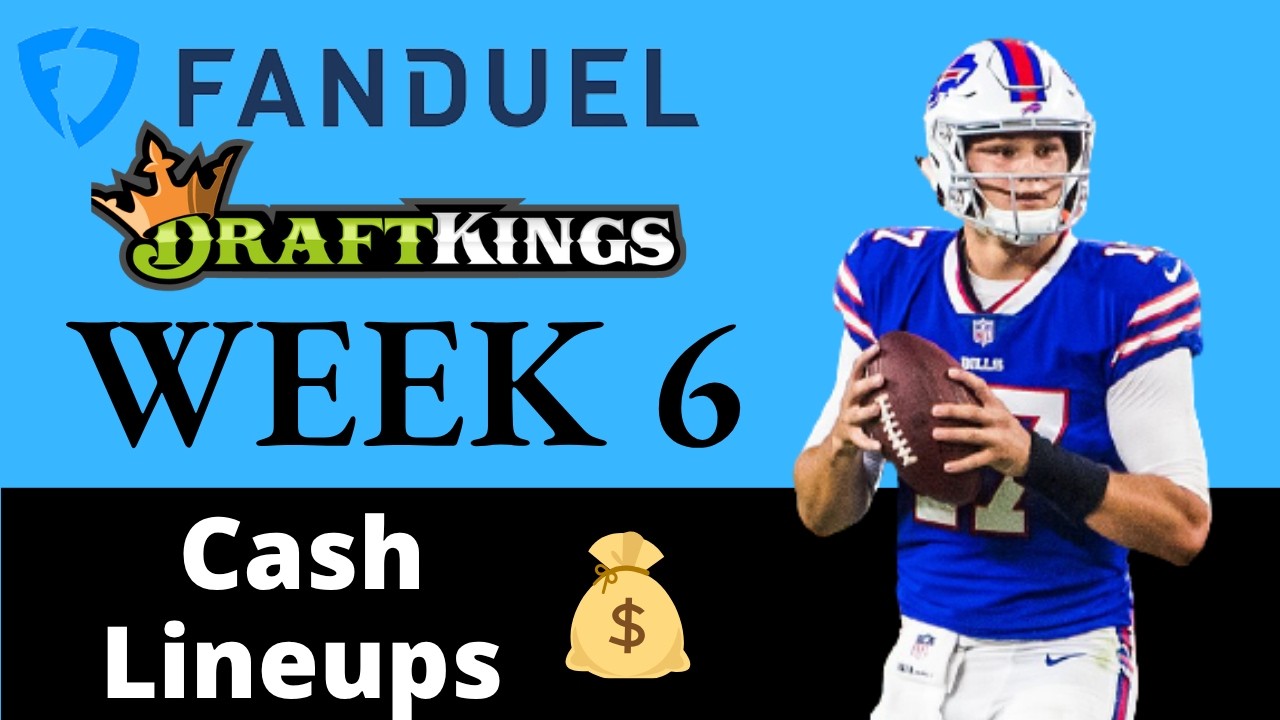 NFL DFS: прогнозы на кэш-игры 6-й недели | Составы для DraftKings и FanDuel (2026)