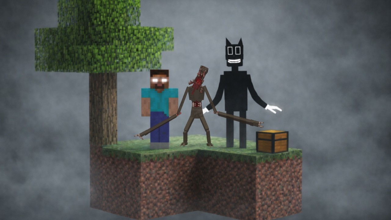 Je dois survivre sur ce SKYBLOCK D'HORREUR avec les PIRES ENTITÉS de Minecraft...