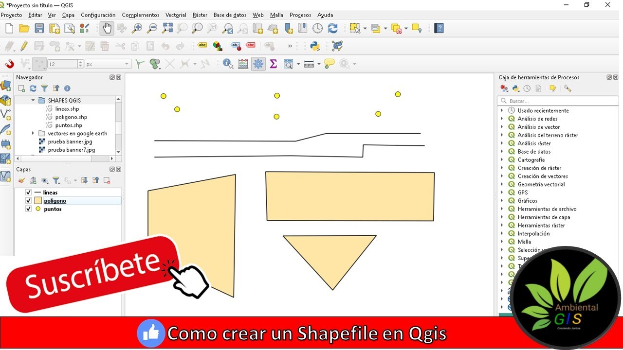 Como crear un SHAPEFILE en QGIS