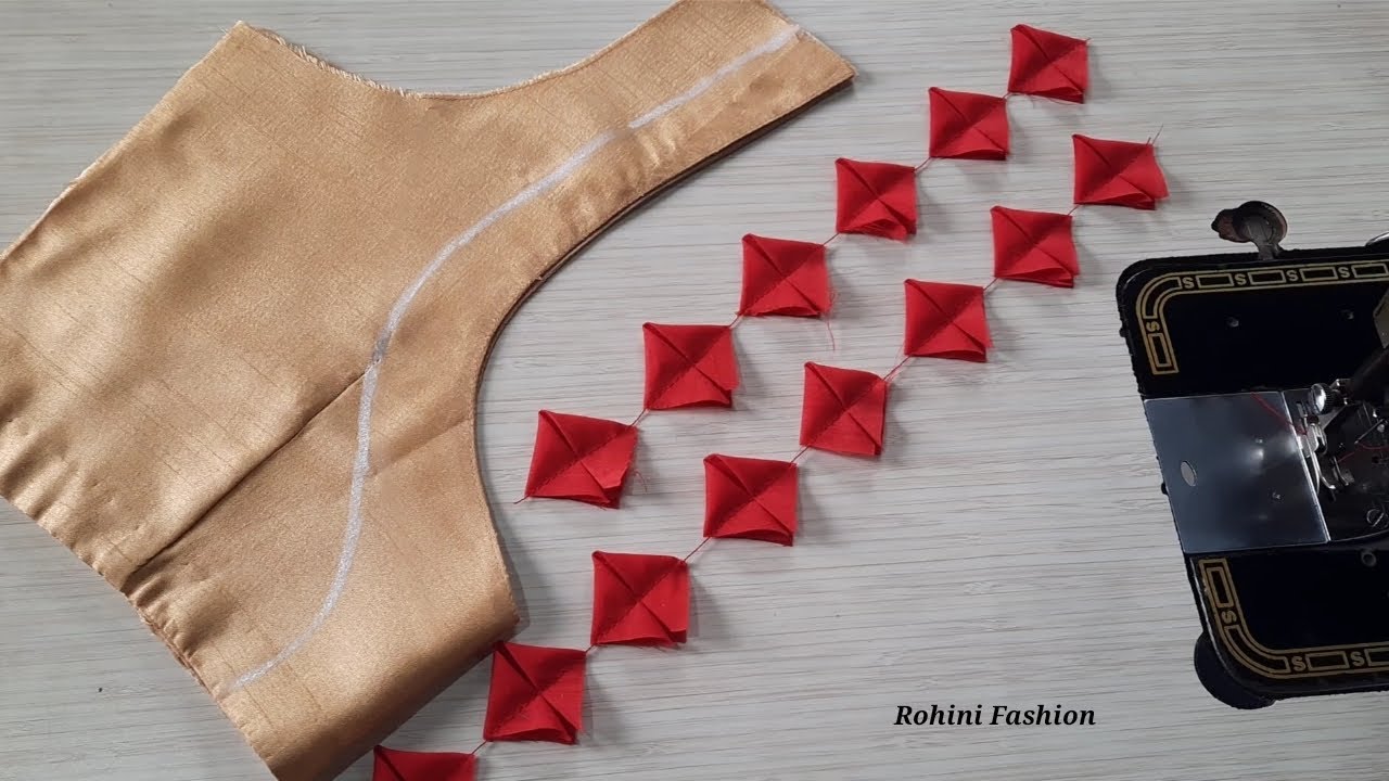 Model blouse design | Cutting and stitching back neck design