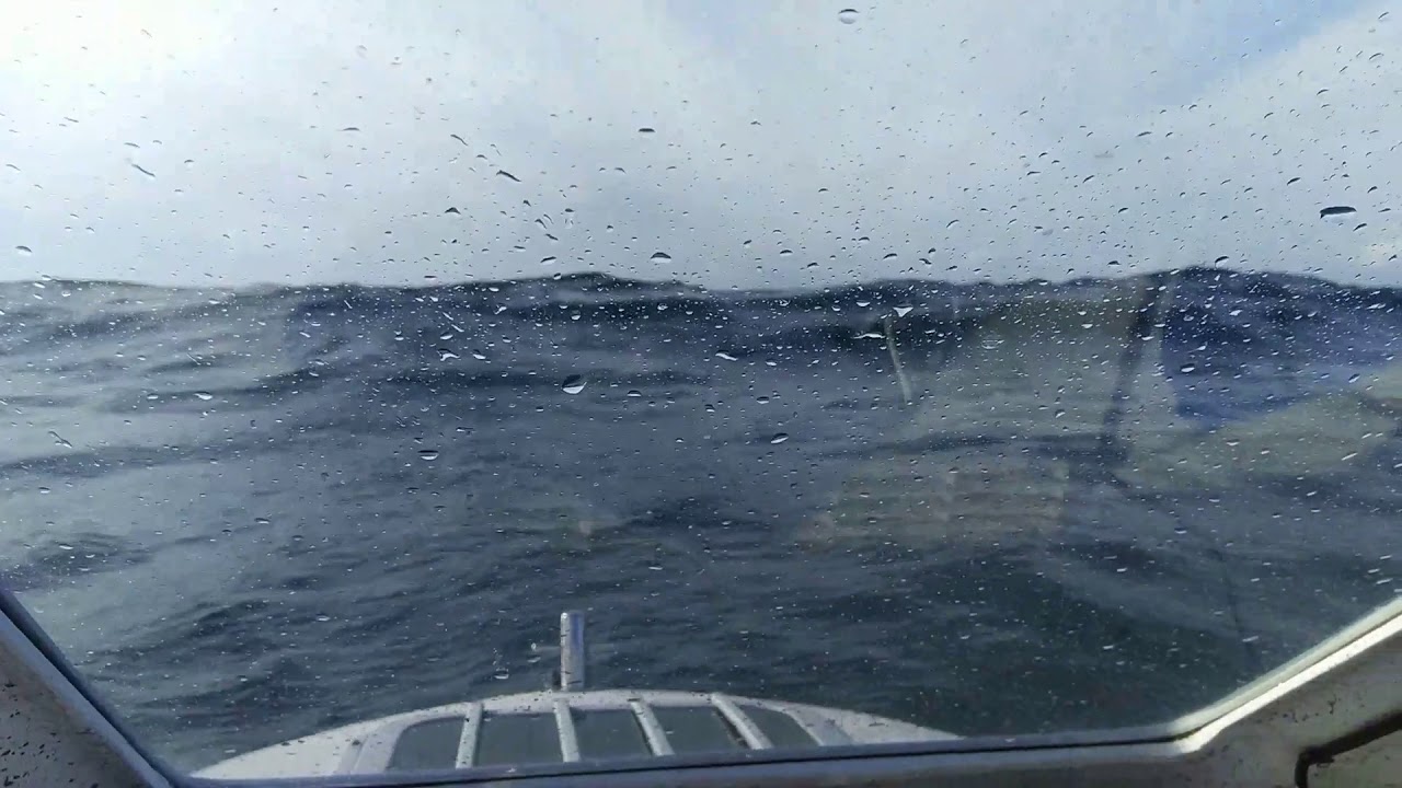 Raider 18 in a heavy sea.