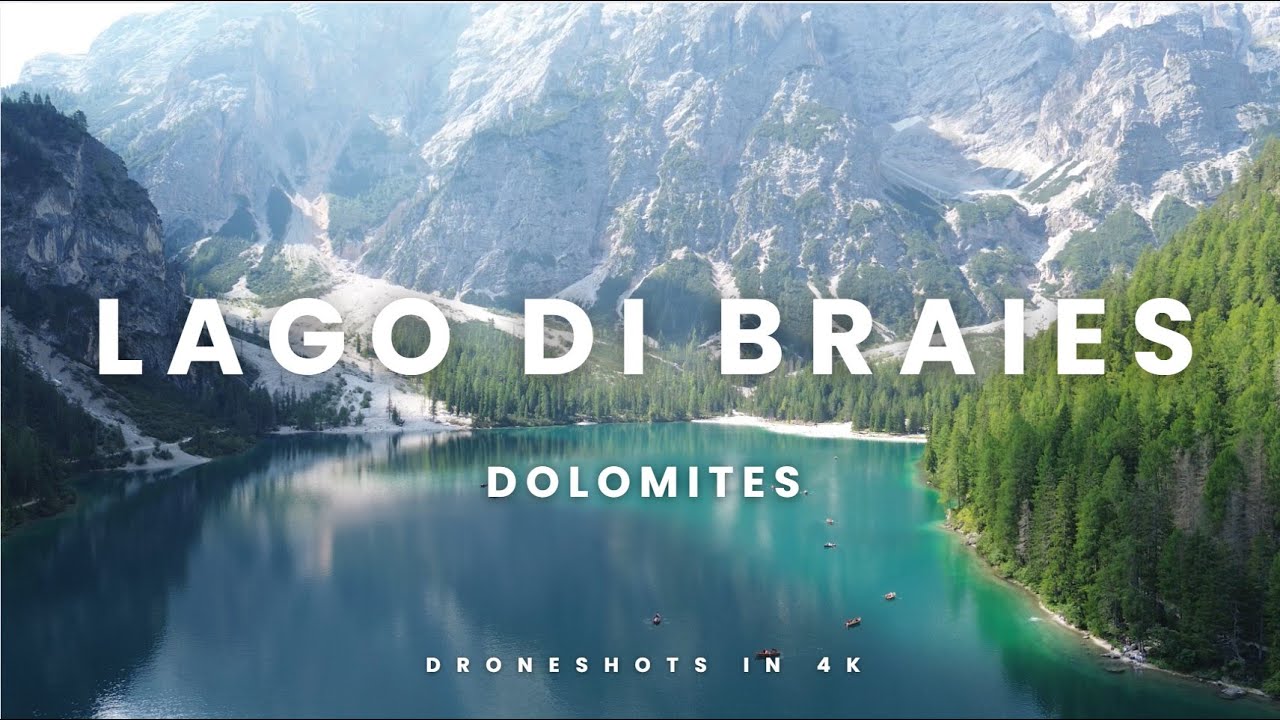 Lago di Braies, Dolomites | Drone video 4K | Italy