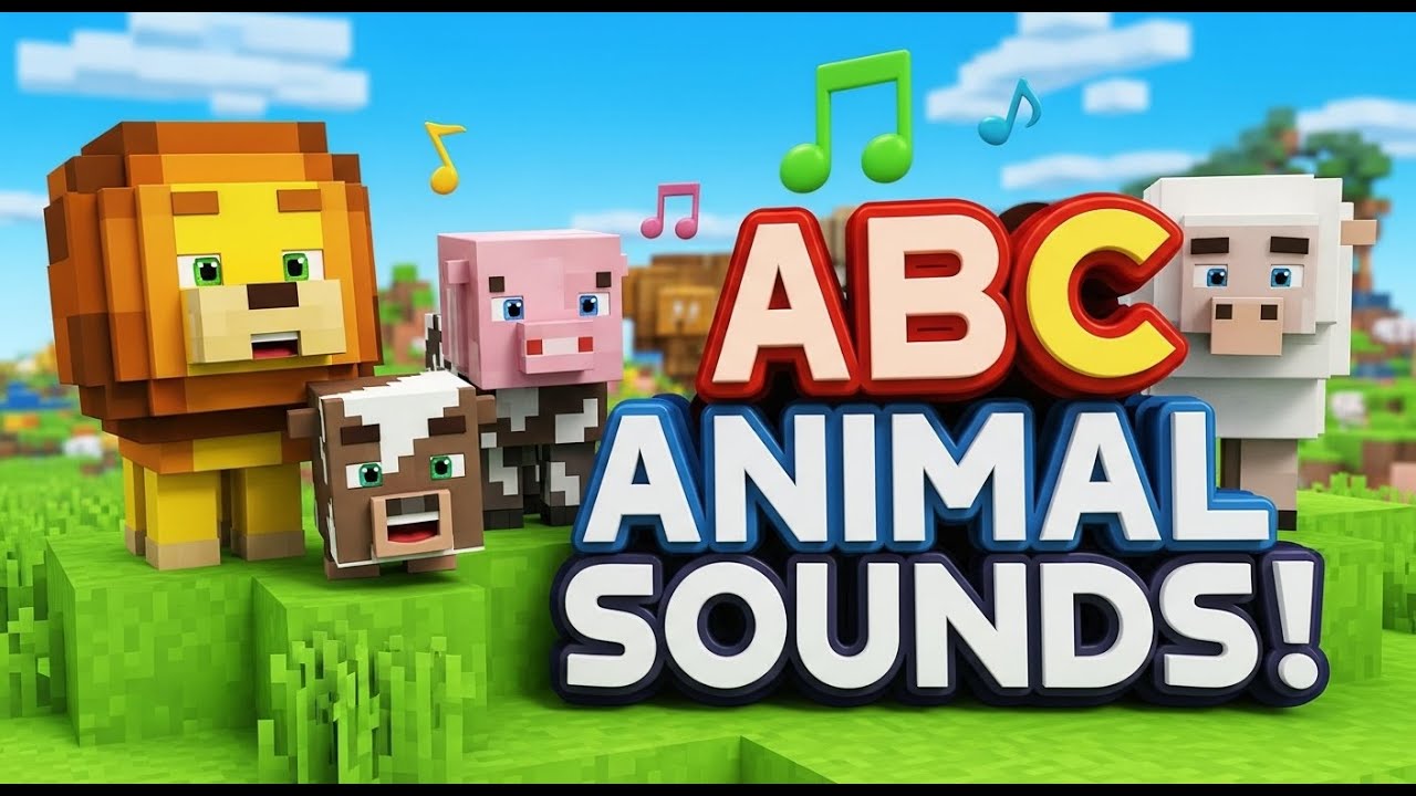 ABC Minecraft Animal Sound Song | Learn ABCs with DodoVerse | Fun Blocky Animal Sounds for Kids