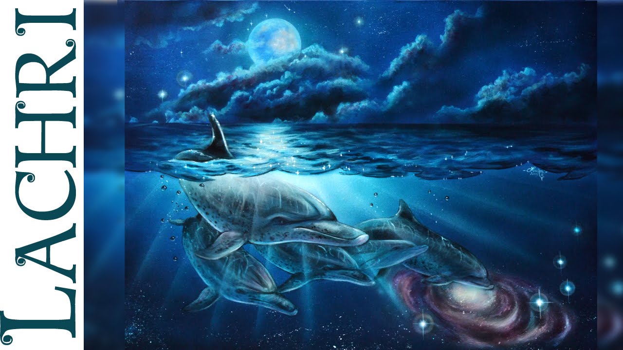 Speed painting spotted dolphins in acrylic w/ Lachri