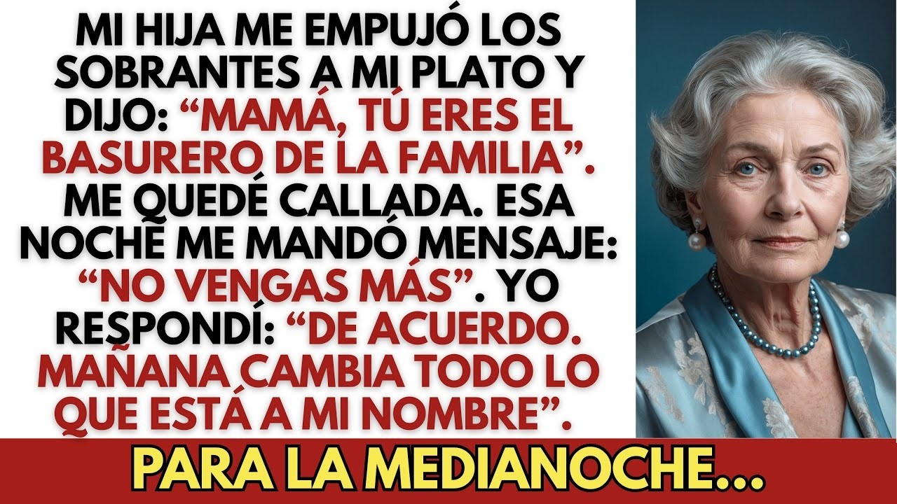 Mi Hija Puso la Comida en Mi Plato: “Mamá, Eres El Basurero de La Familia”. Luego Yo Actué