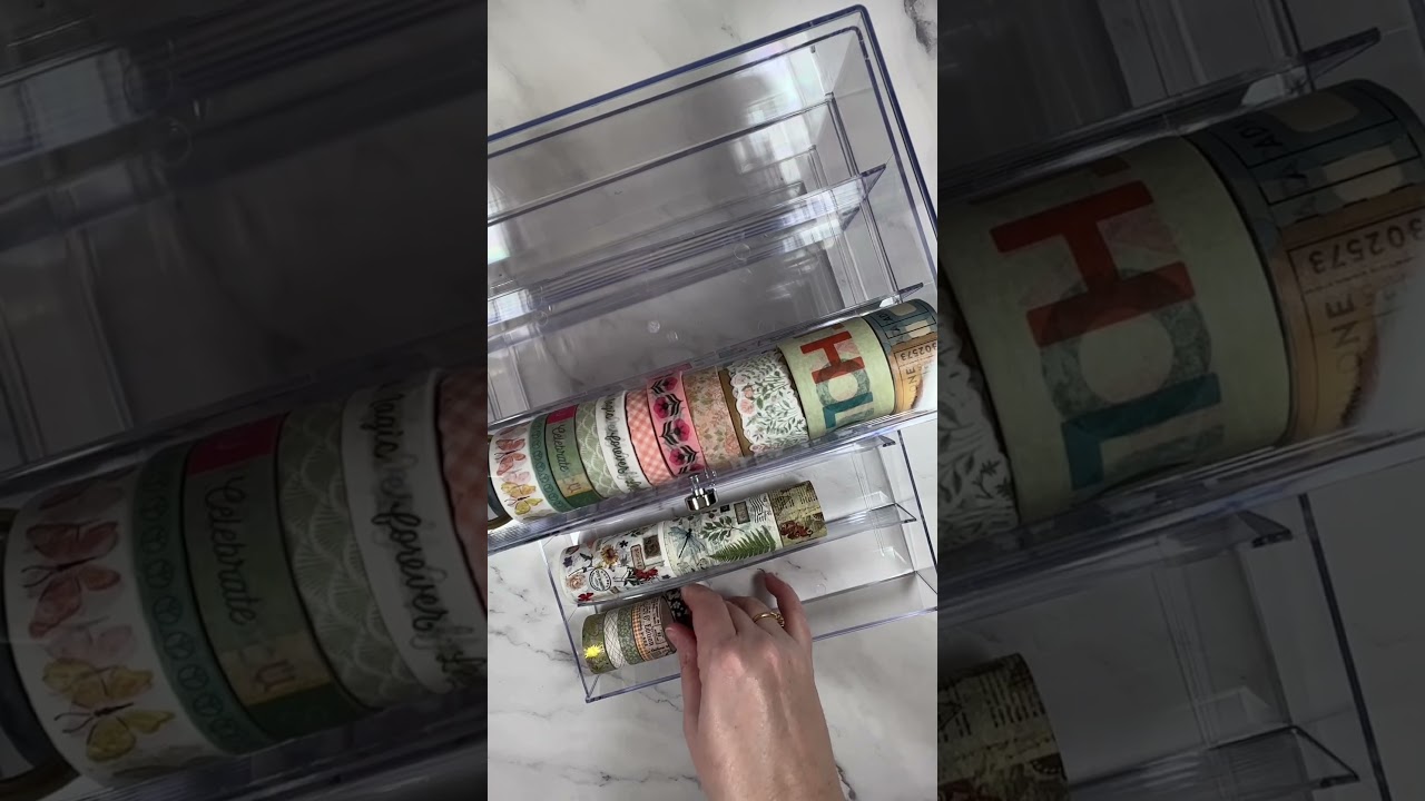 ASMR Craft Room Organization 🌿 Washi Tape Storage Idea!  #craftroomorganization #asmr