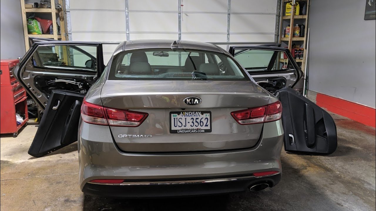 2016 to 2020 kia optima doors panels removal