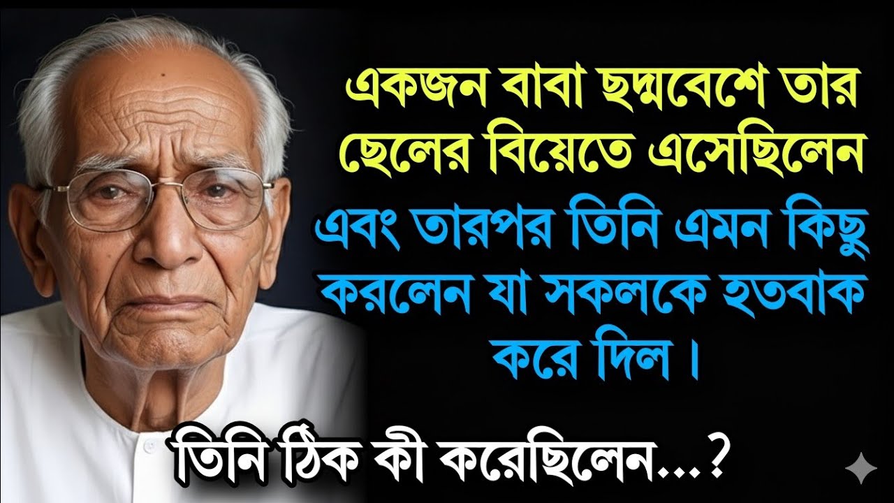 একজন বাবা ছদ্মবেশে তারই ছেলের বিয়েতে আসলেন,৷ তারপর তিনি সবাই অবাক করে দিয়ে এমন কিছু করলেন....