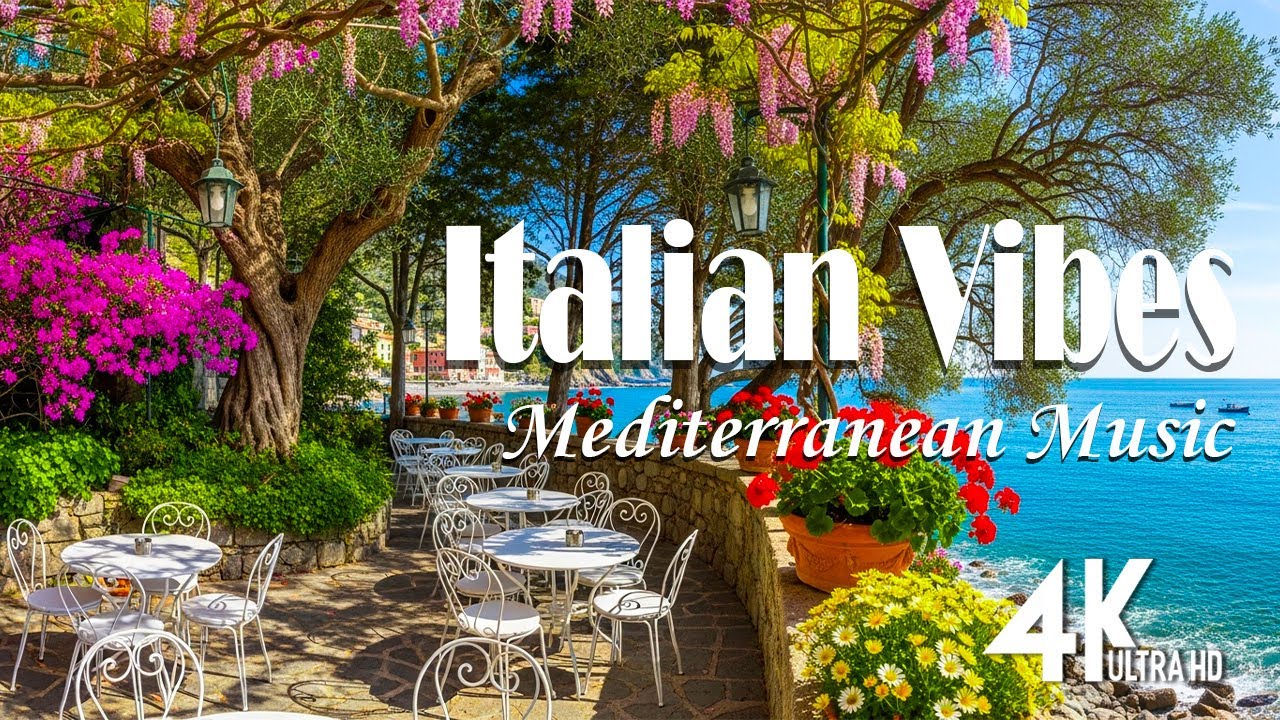 Italian Vibes 🎶 Amalfi Coast & Lake Como Mediterranean Ambience 4K