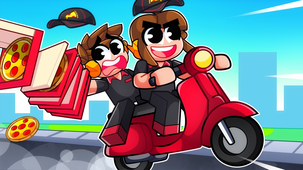 VIRAMOS ENTREGADORES de PIZZA no ROBLOX!