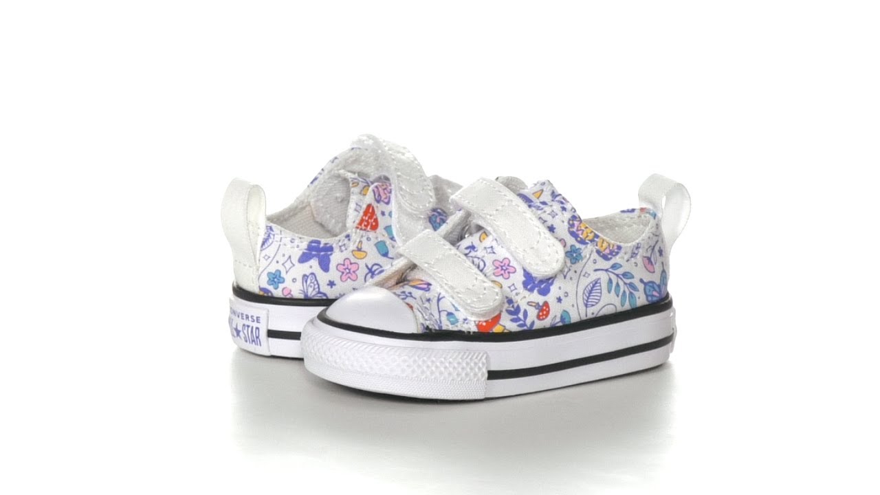 Converse Kids Chuck Taylor&reg; All Star&reg; 2V Butterfly Fun Ox (Infant/Toddler) SKU: 9495645