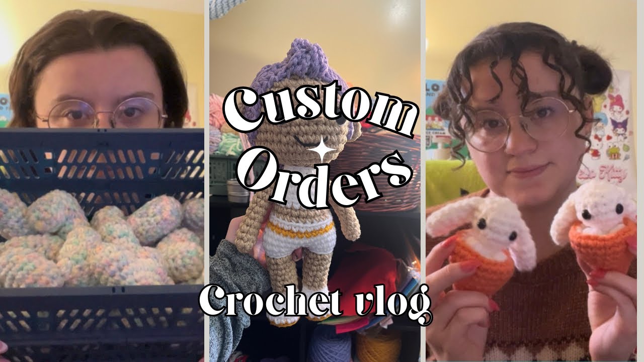 Weeklong Crochet Custom Orders, Long Order List, Crochet Business Vlog Part 1 🧶❤️