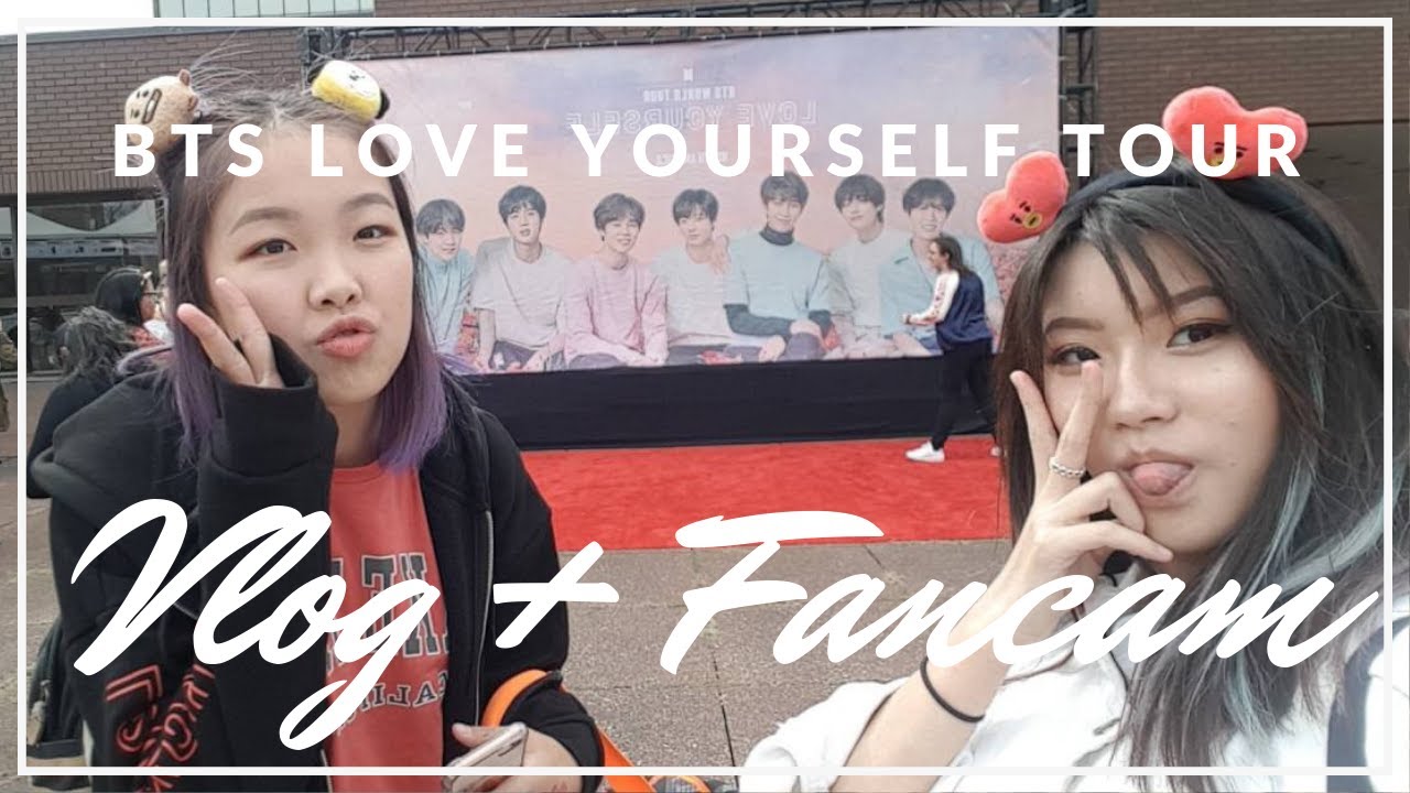 BTS LOVE YOURSELF TOUR VLOG (hamilton 9.20.18) | GA camping out + concert | FRONT ROW BARRICADE!!