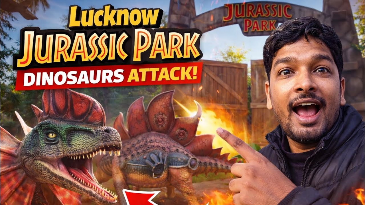 😱 Lucknow Jurassic Park Me Dinosaurs Zinda Ho Gaye! | Full Vlog| #Helloishuworld