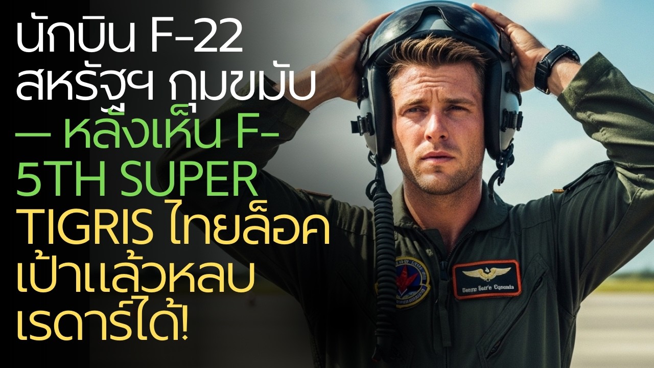 นักบิน F-22 สหรัฐฯ กุมขมับ — หลังเห็น F-5TH Super Tigris ไทยล็อคเป้าแล้วหลบเรดาร์ได้!