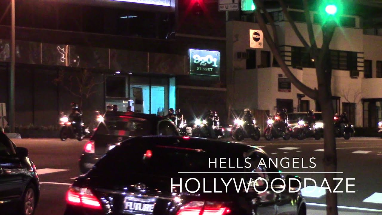 Hells Angels roll thru Beverly Hills