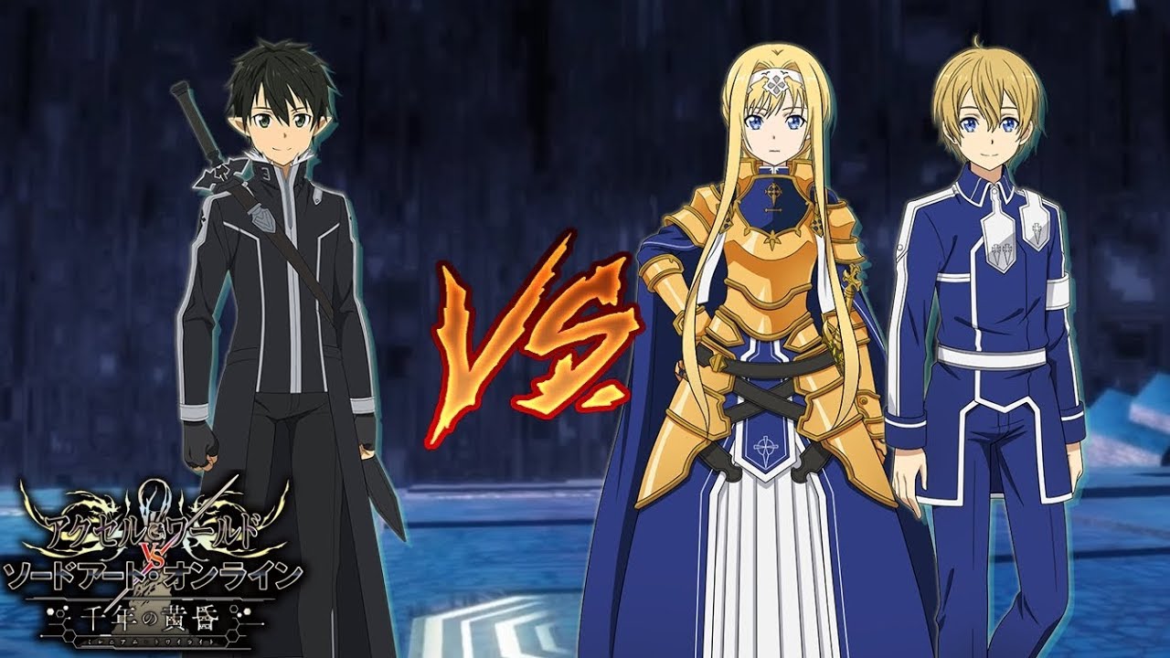 Kirito vs Alice & Eugeo - Accel World vs Sword Art Online