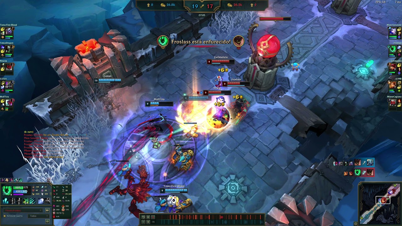 Thresh AD Cr&iacute;tico no Aram (Partida completa)