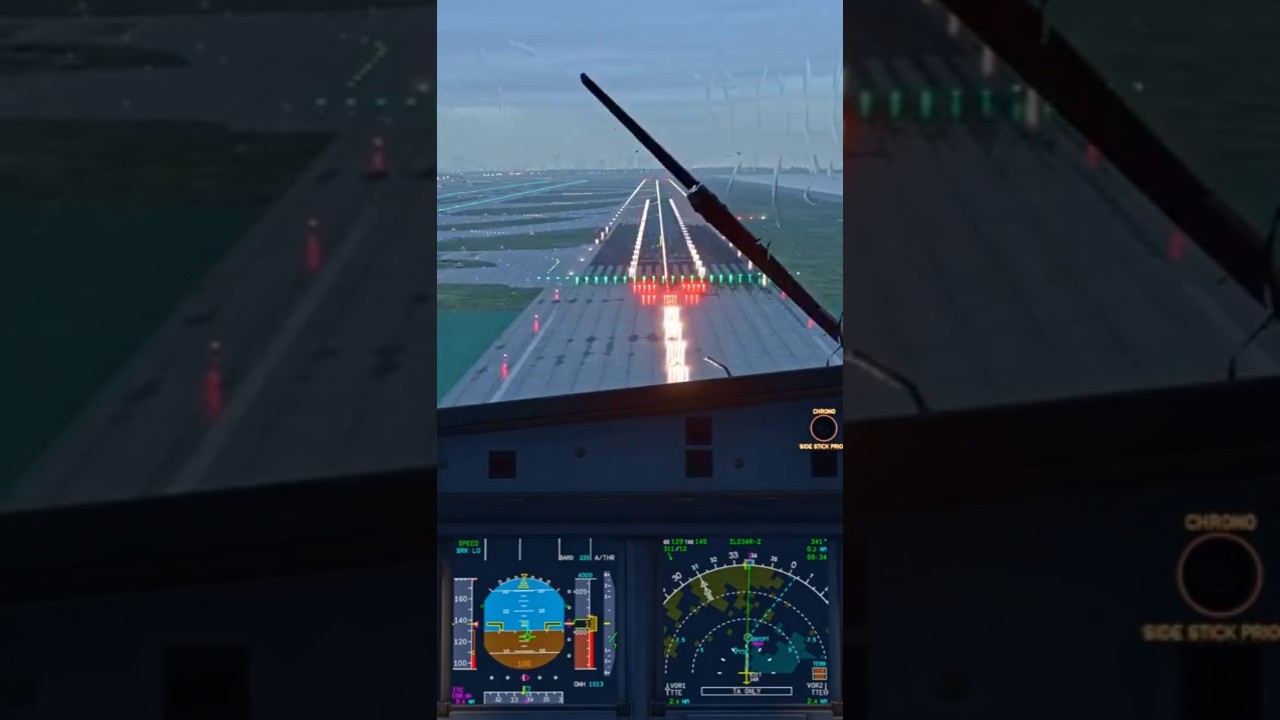 Посадка Tokyo Storm! ⛈️ Мокрая взлетно-посадочная полоса A320neo | ToLiss XP12