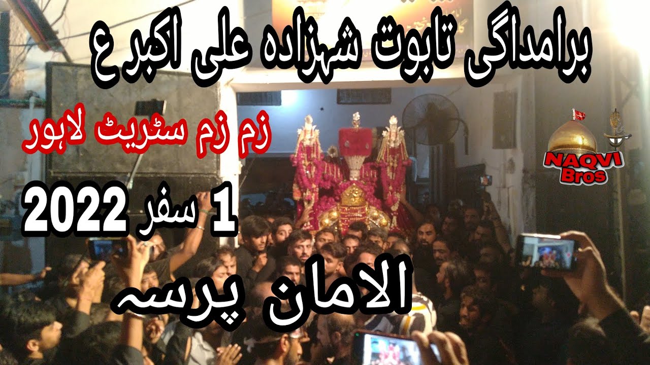 1 Safar Baramdagi Taboot Shahzada Ali Akbar A.s || Zam Zam Street Lahore 2022