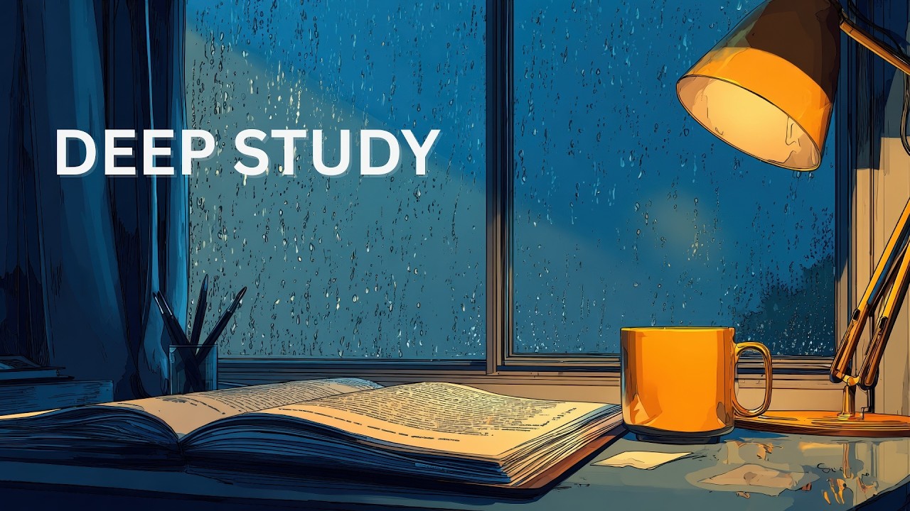 Deep Study Music — Rainy Window Focus Session 2 Hours