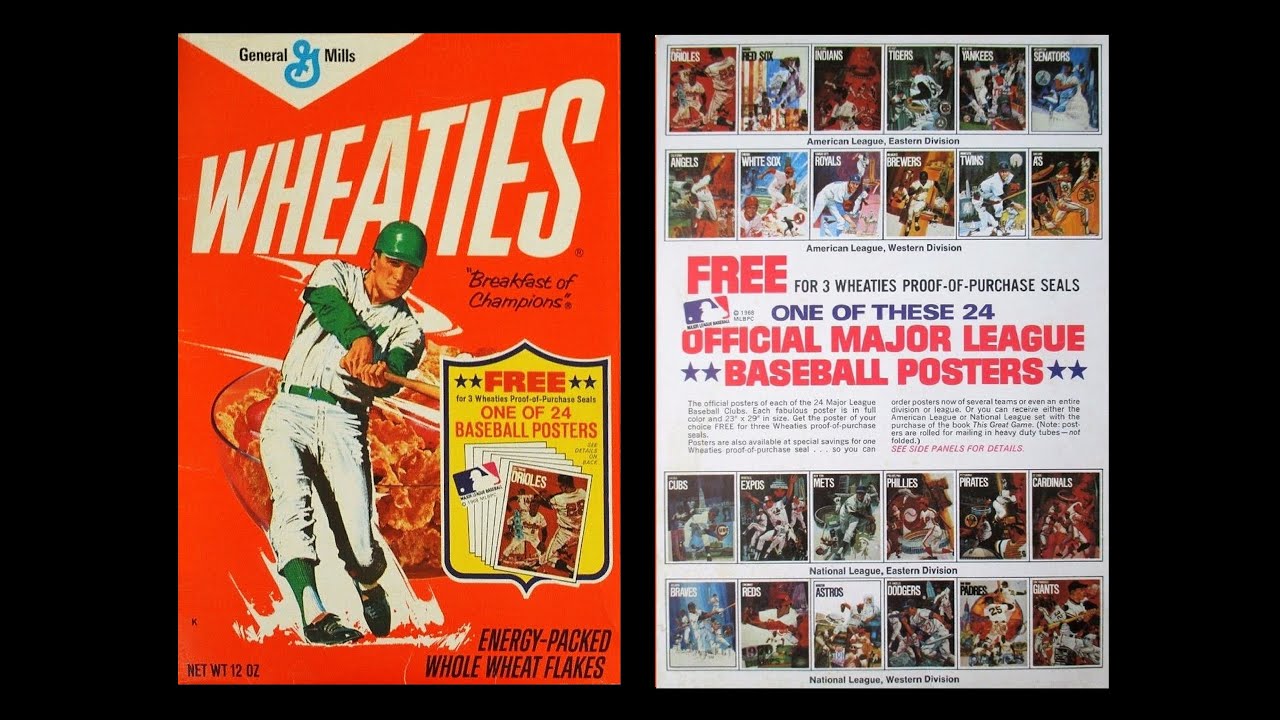 Blast From The Past: 1971 Wheaties MLB Baseball Team Premium Posters