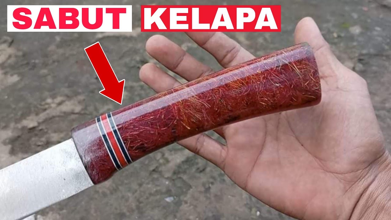 cara membuat gagang golok dari sabut kelapa @BANG SYAM 22