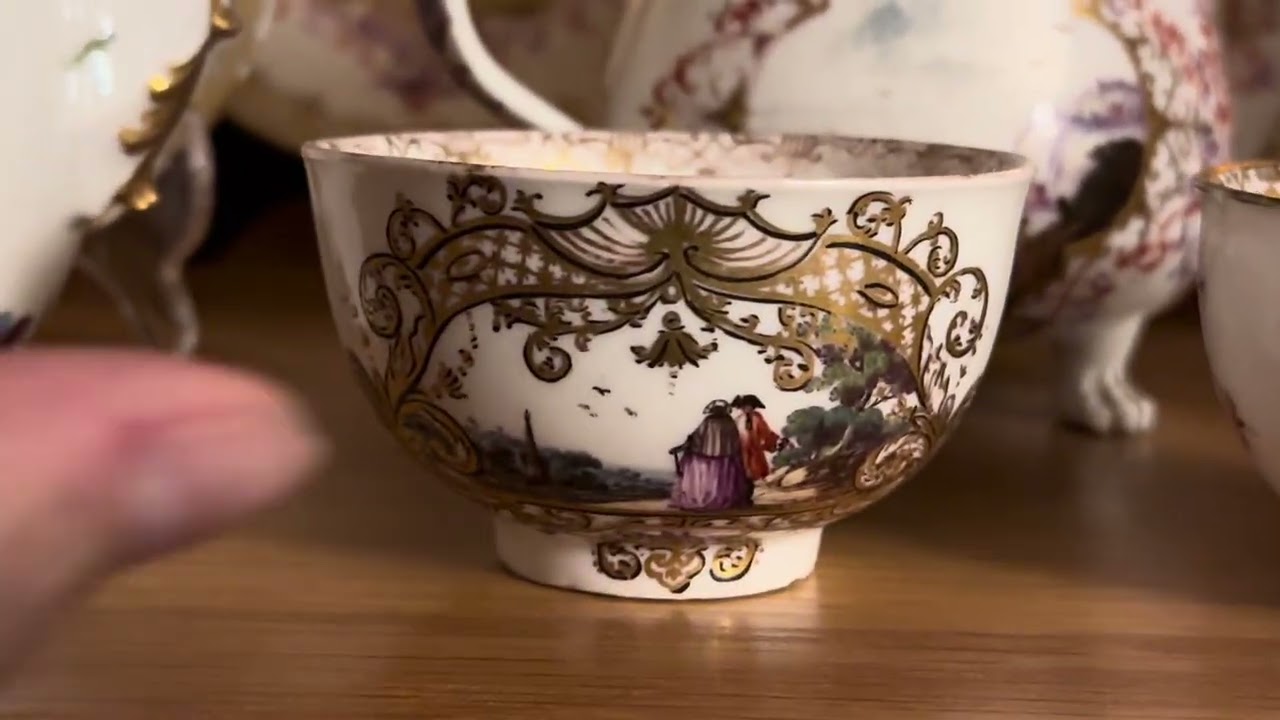 18th century Meissen Harbour and Landscape Scenes c. 1730-40.