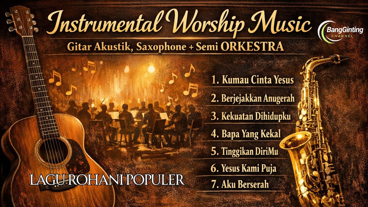 Instrumental Pujian & Penyembahan – Damai dan Menguatkan [Gitar Akustik,  Saxophone, Semi ORKESTRA]