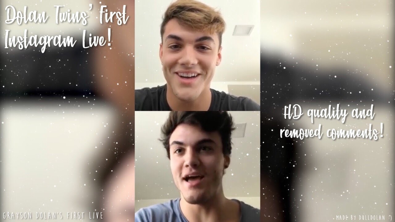 dolan twins first instagram live // high quality & comments removed