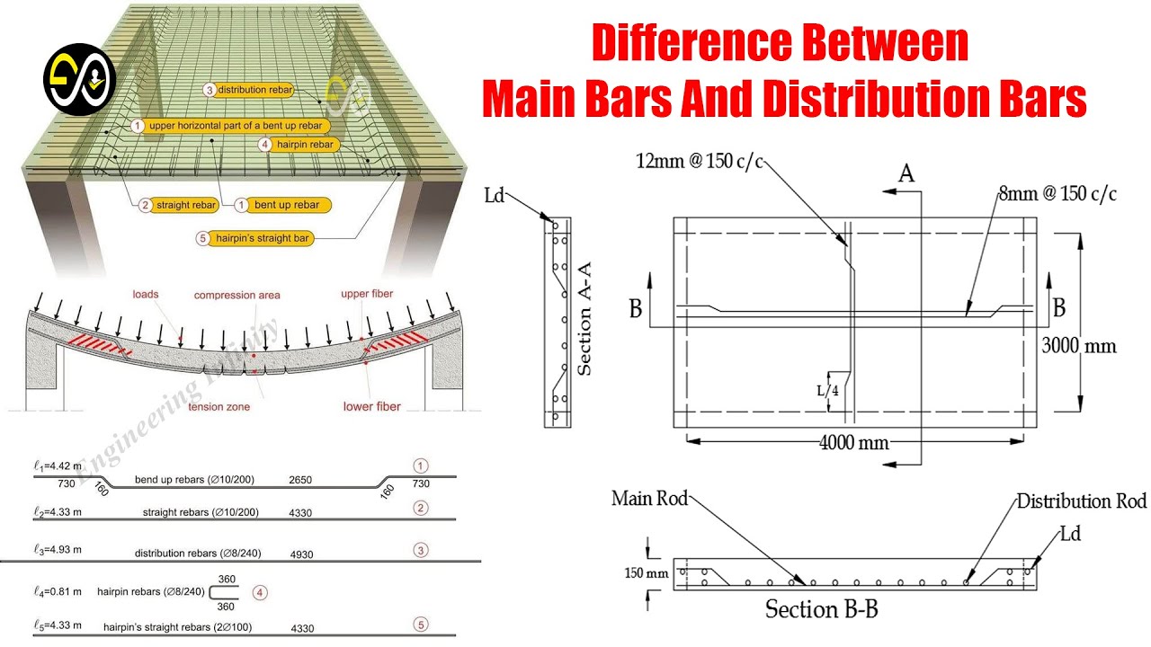 Difference Between Main Bars And Distribution Bars