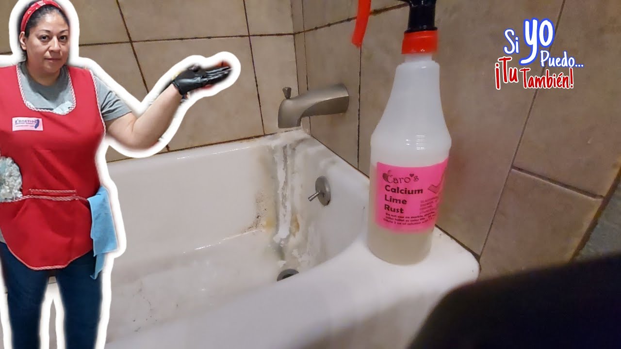 ⭐Como Remover jabón pegado y sarro y hongos de la tina y tile mosaico hongo con Caro's Calcium lime