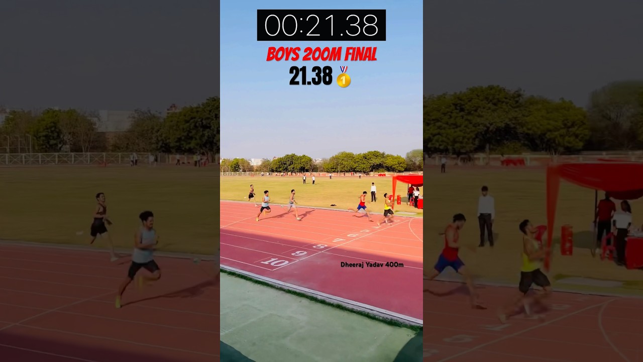 58th U. P. State Athletics Lucknow 2024❗️U-20 Boys 200M Final❗️21.38🥇#dheerajyadav400m #up #state