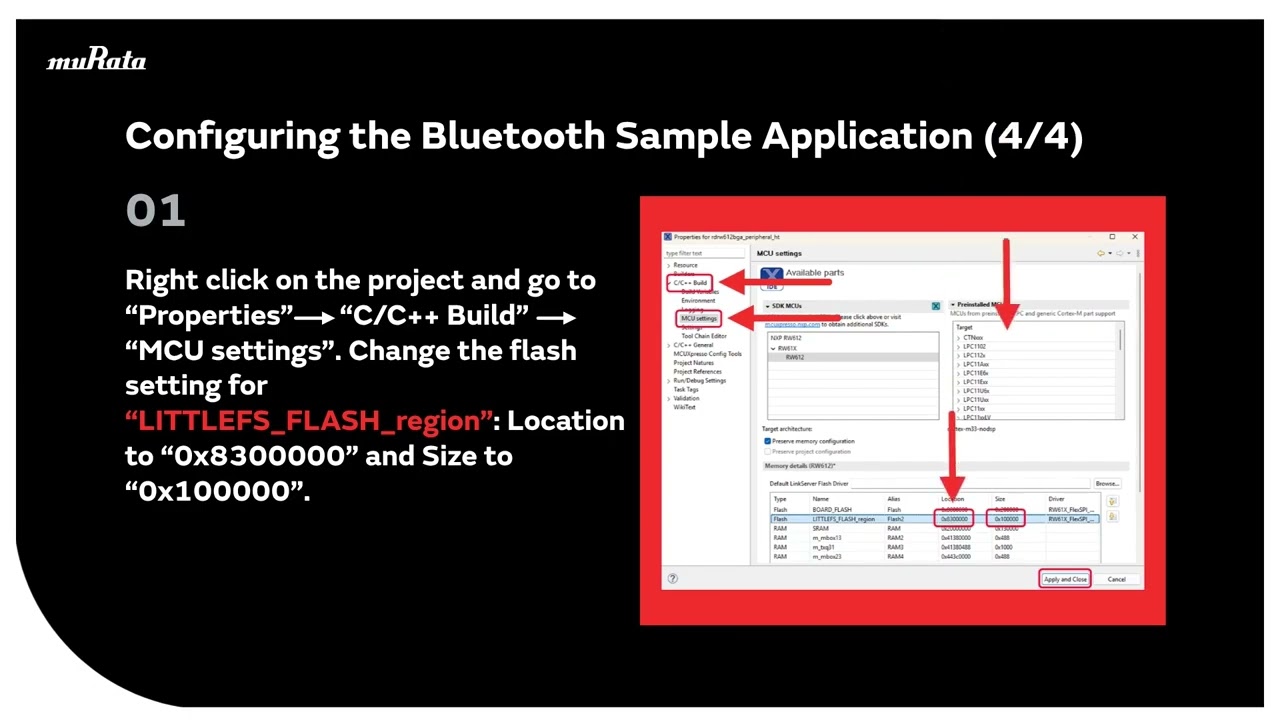 Build & Run Bluetooth Application Step-by-Step: Murata Type 2FR EVK #Tutorial