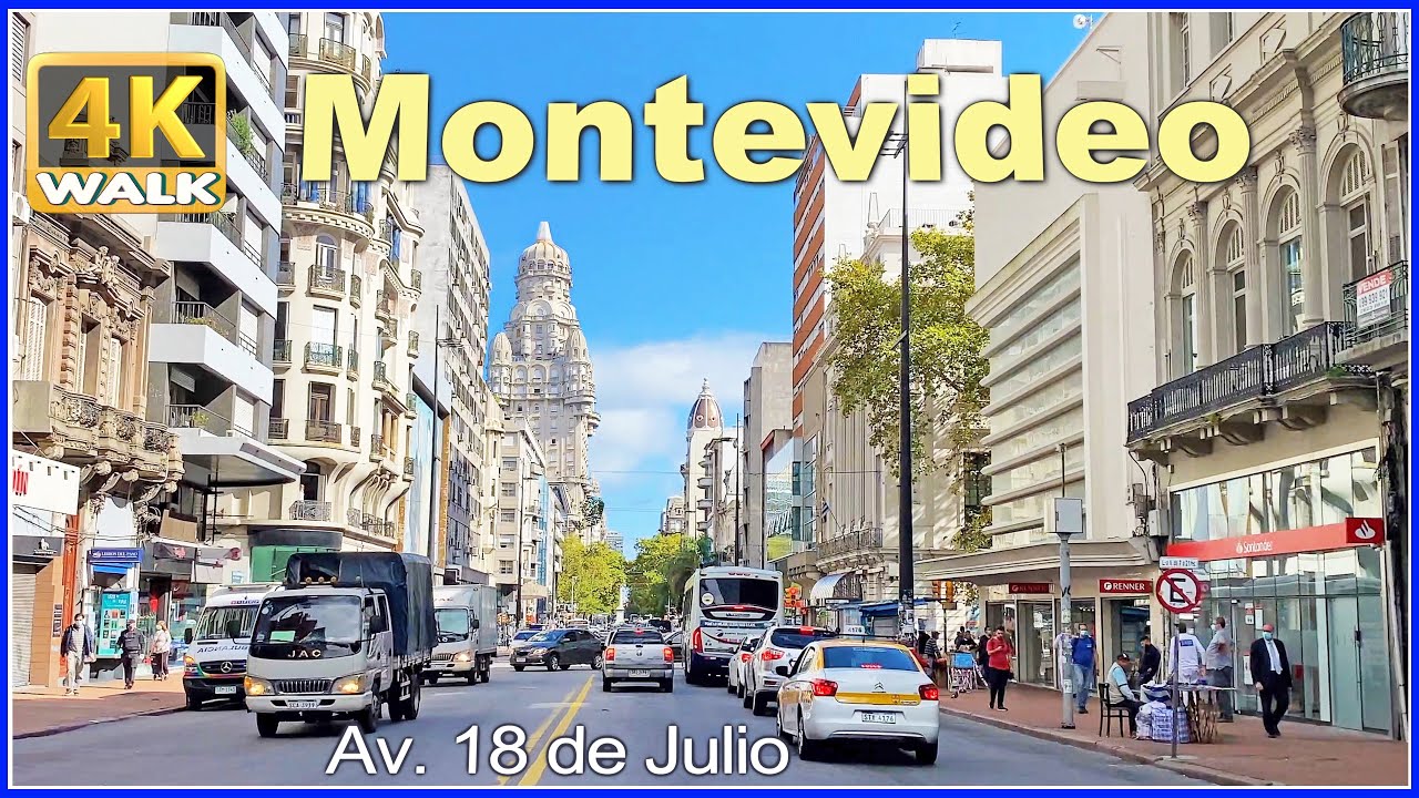 【4K】WALK 18 de Julio MONTEVIDEO Uruguay 4k video Travel vlog
