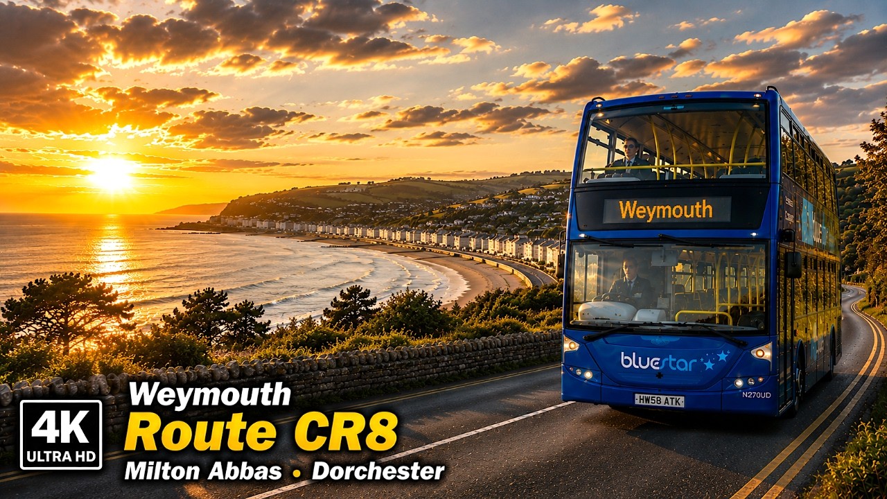Full Route CR8 Journey | Blandford to Weymouth | UK Bus Ride POV