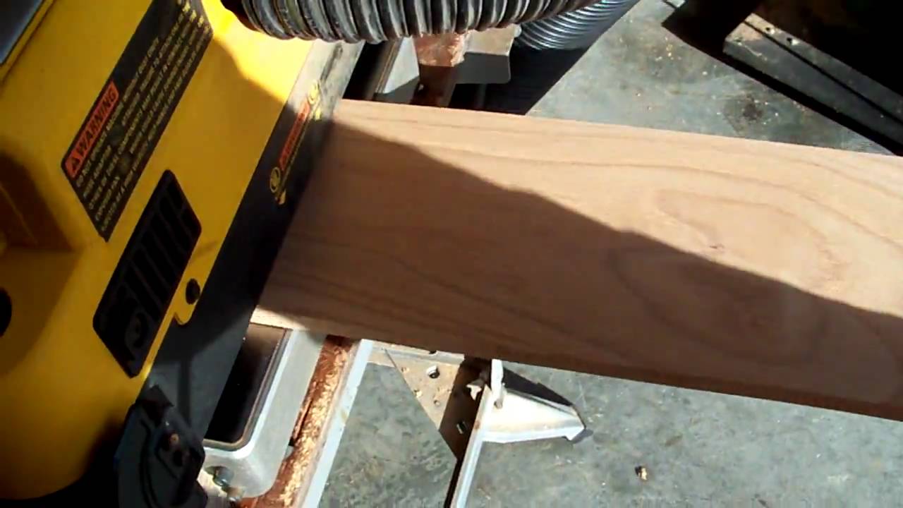 Dewalt DW735 planer in action