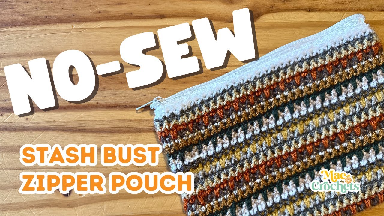 Easy Crochet Zipper Pouch Pattern Tutorial | No-sew & Stash Busting