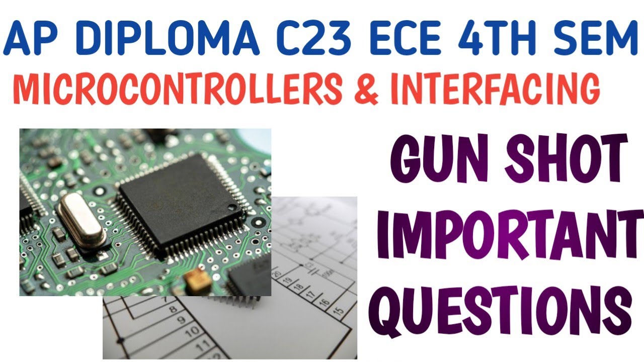 ap diploma C23 ECE microcontrollers and interfacing important questions|diploma important questions|