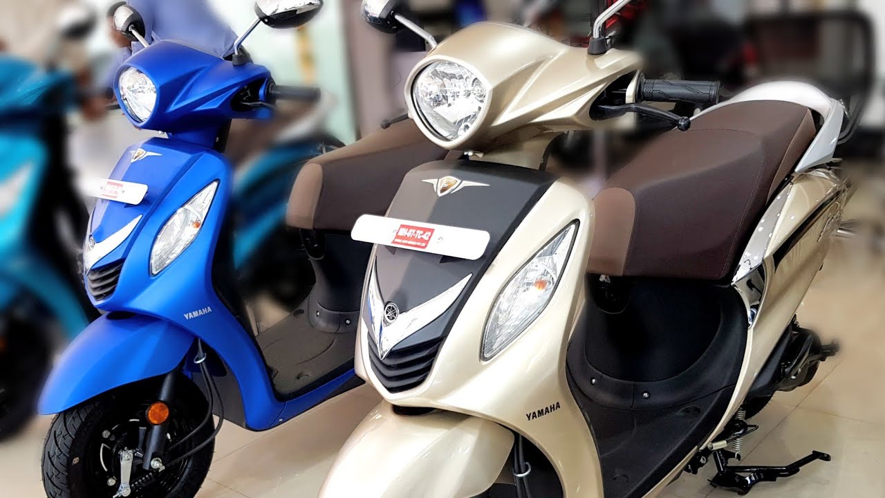 2018 Yamaha Fascino | New Colours | Gold & Matte Blue | Walkaround | Price | Mileage | Features