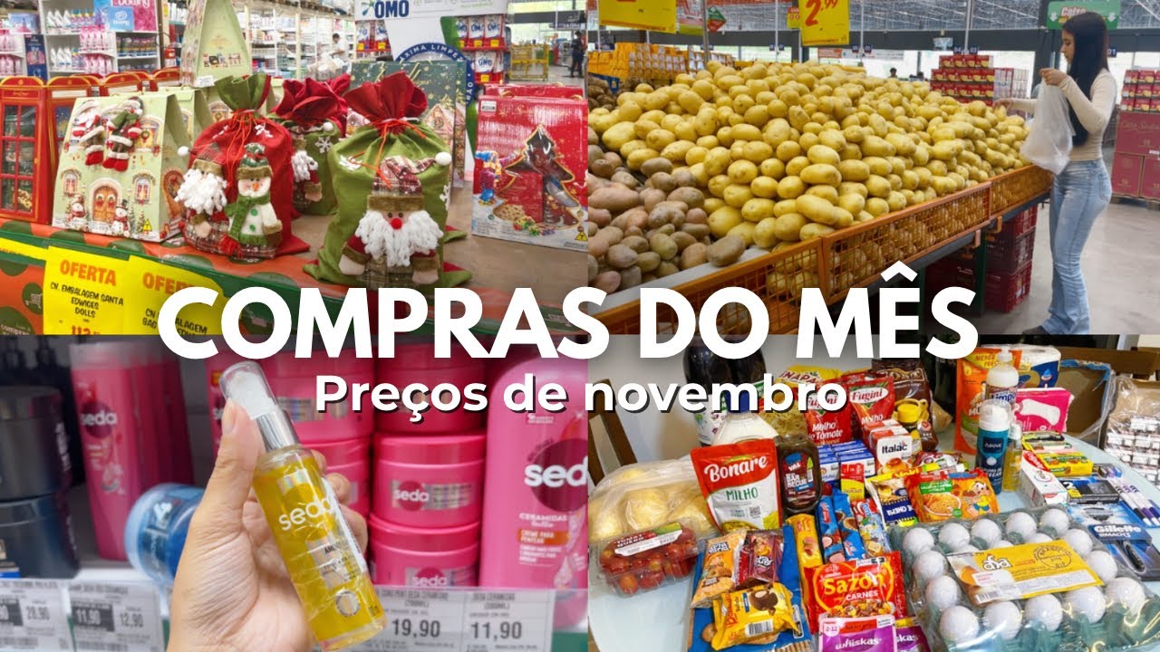 COMPRAS DO MÊS NO ATACADÃO |  valor para um casal 🛒