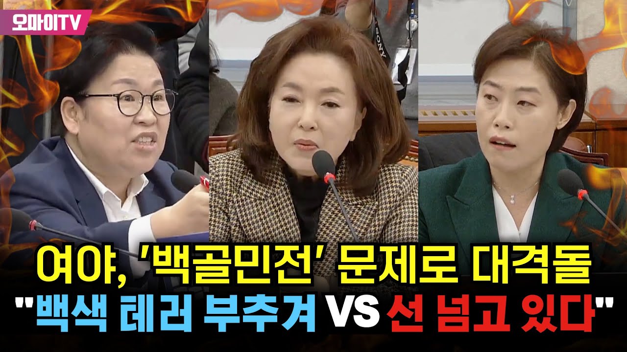 [현장영상] '백골민전' 등장에 여야 고성 오가며 대격돌…