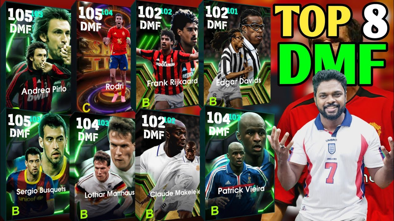 Top 8 DMF in efootball|Who is Your Best DMF|DG