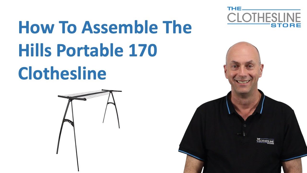 How to Assemble a Hills Portable 170 Folding Clothesline Popular Clothes Hoist Indoor/Outdoor Airer