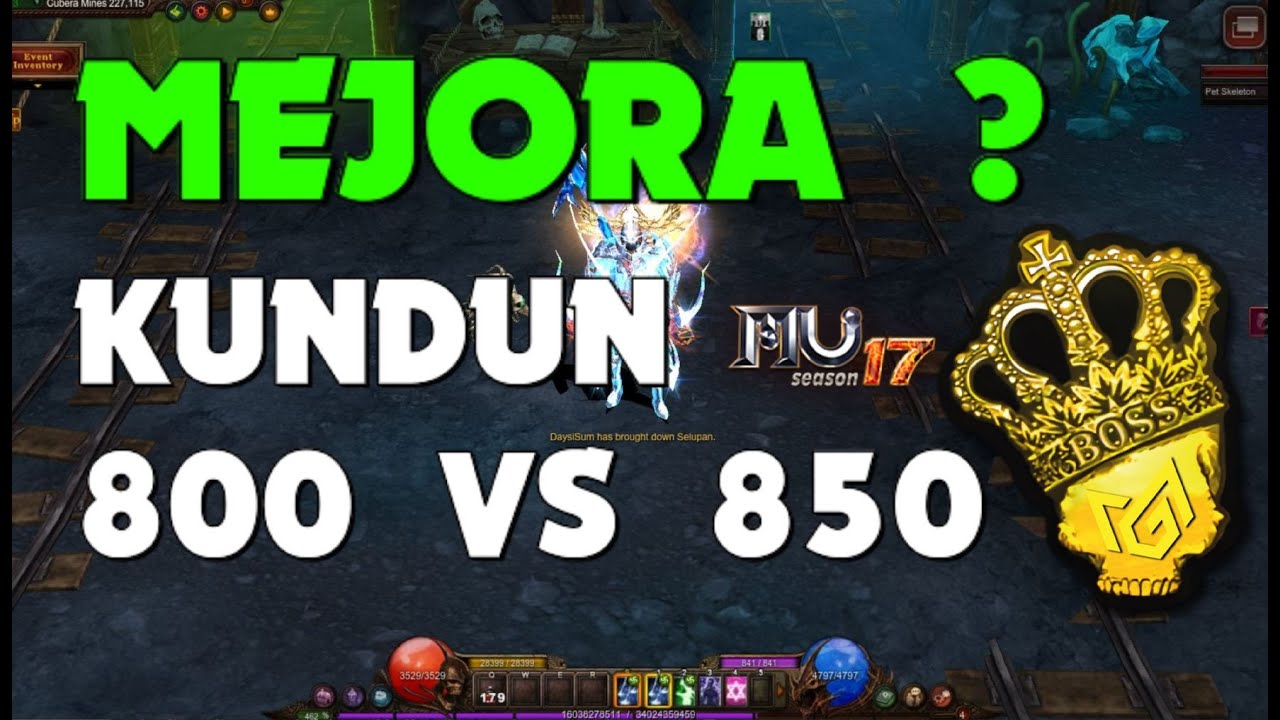 ⚡️ Comparación Kundun 800 vs Kundun 850 😲 Server Arcadia 😲 MU ONLINE WEBZEN ARCADIA SEASON 17 ⚡️